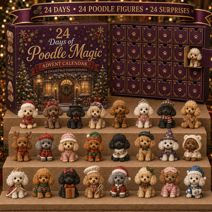 🥇 2026 Poodle Holiday Pawtrait Collection – 24 Festive Little Companions