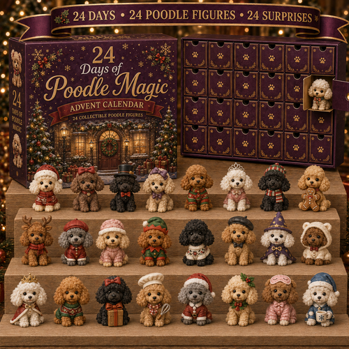 🥇 2026 Poodle Holiday Pawtrait Collection – 24 Festive Little Companions