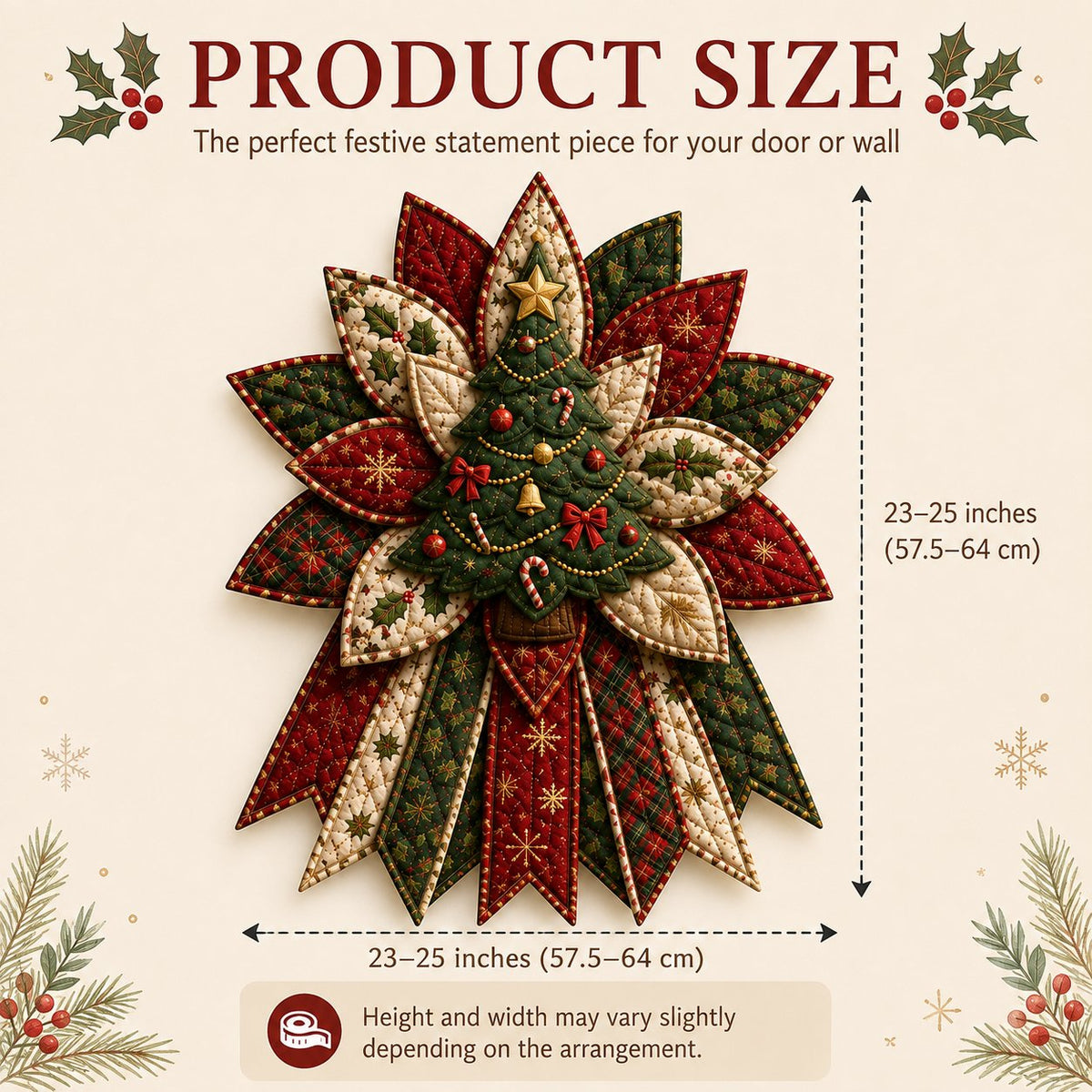 🎉 Holiday Celebration 50% OFF 🎄 – Festive Quilted Christmas Door Hanging DIY Sewing Kit