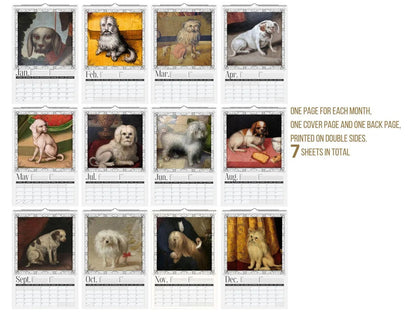 🎨 Strange Dogs in Serious Art — 2027 Wall Calendar 🐶