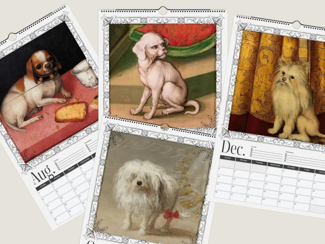 🎨 Strange Dogs in Serious Art — 2027 Wall Calendar 🐶