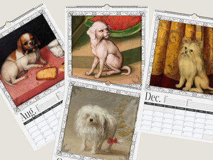 🎨 Strange Dogs in Serious Art — 2027 Wall Calendar 🐶