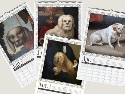 🎨 Strange Dogs in Serious Art — 2027 Wall Calendar 🐶