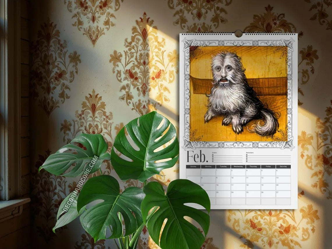 🎨 Strange Dogs in Serious Art — 2027 Wall Calendar 🐶